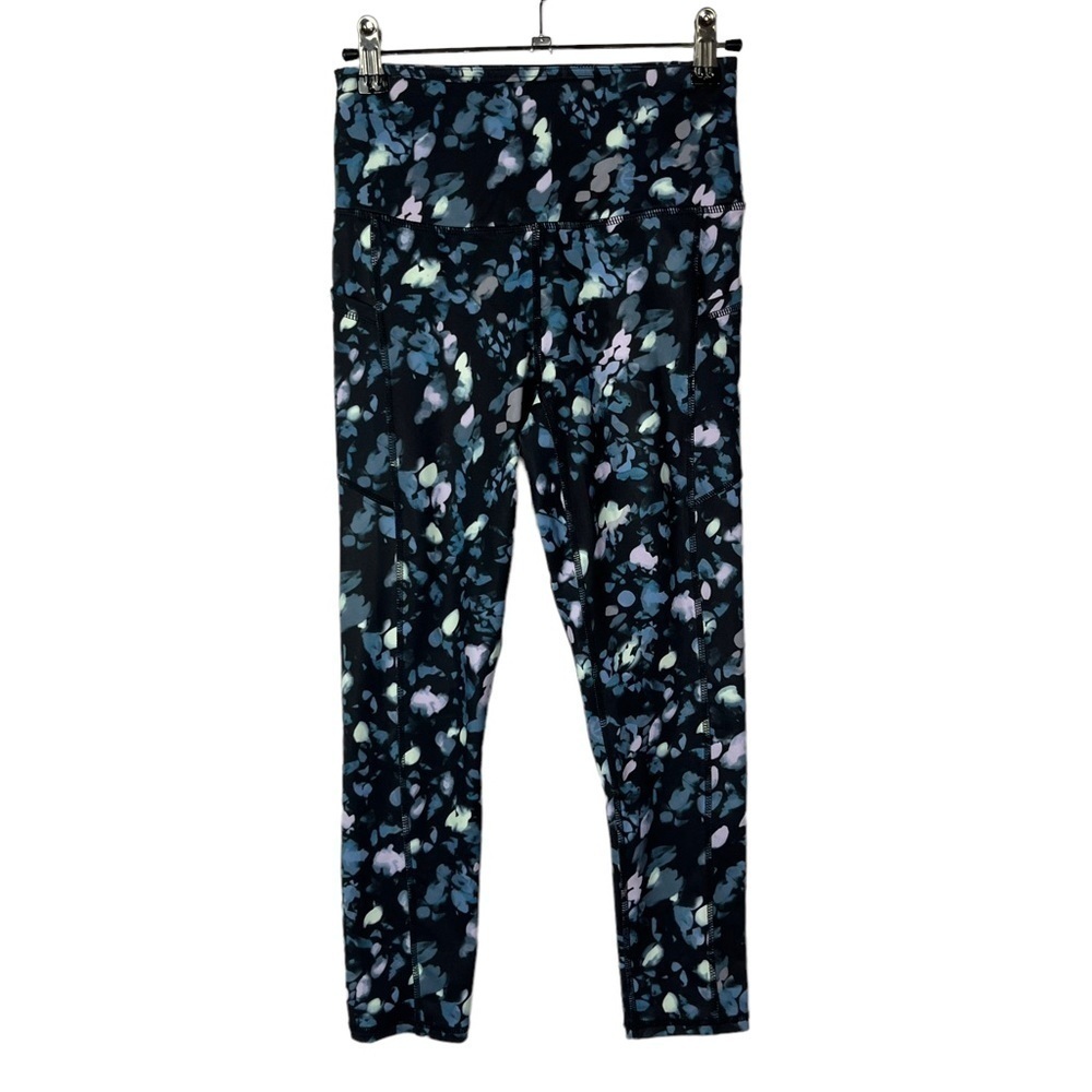 Gaiam‎ Blue Watercolor Floral Athletic Pants XS